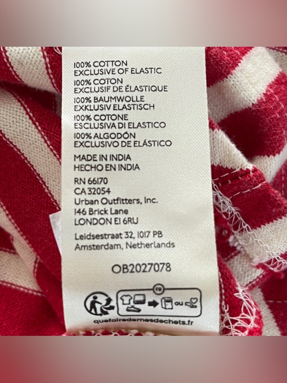 Free People 🆕 Coastal Town Red Striped Halter Top size X large - Picture 11 of 12